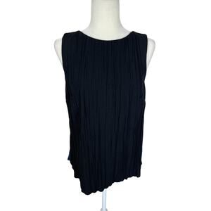 Ozai N Ku Crinkle Front Color Block Tank Sz Small Minimalist Lagenlook Modern